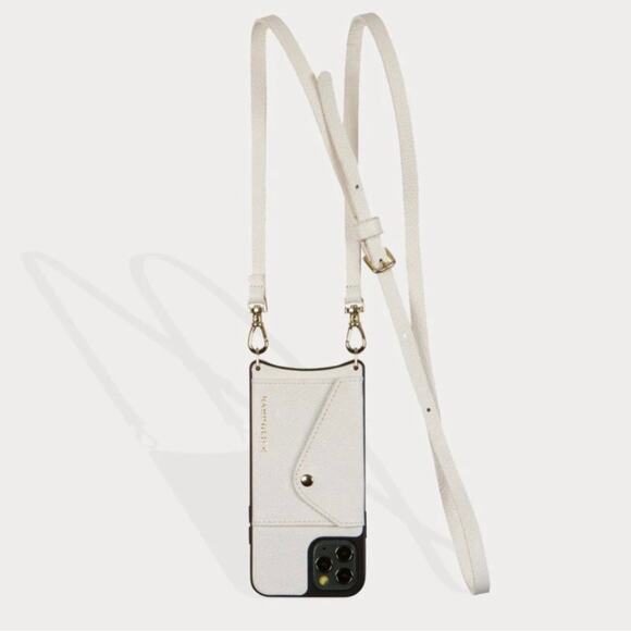 Bandolier Donna Iphone 13/13 Pro Crossbody Phone Case in "Ivory/Gold" - Picture 1 of 11